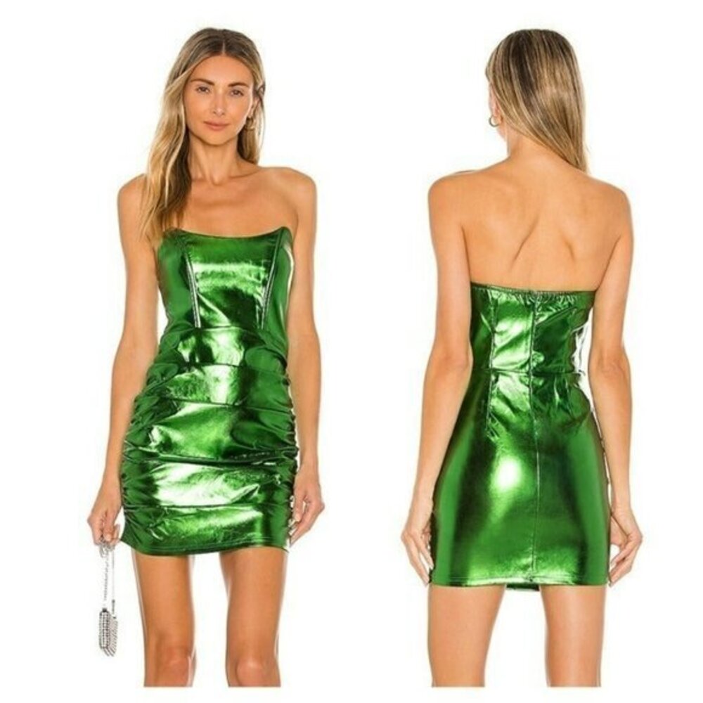 Superdown Nellie Strapless Dress - Green